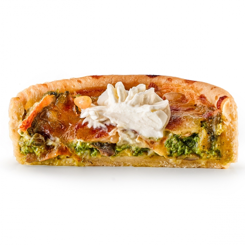 Мини киш со шпинатом и Cremette