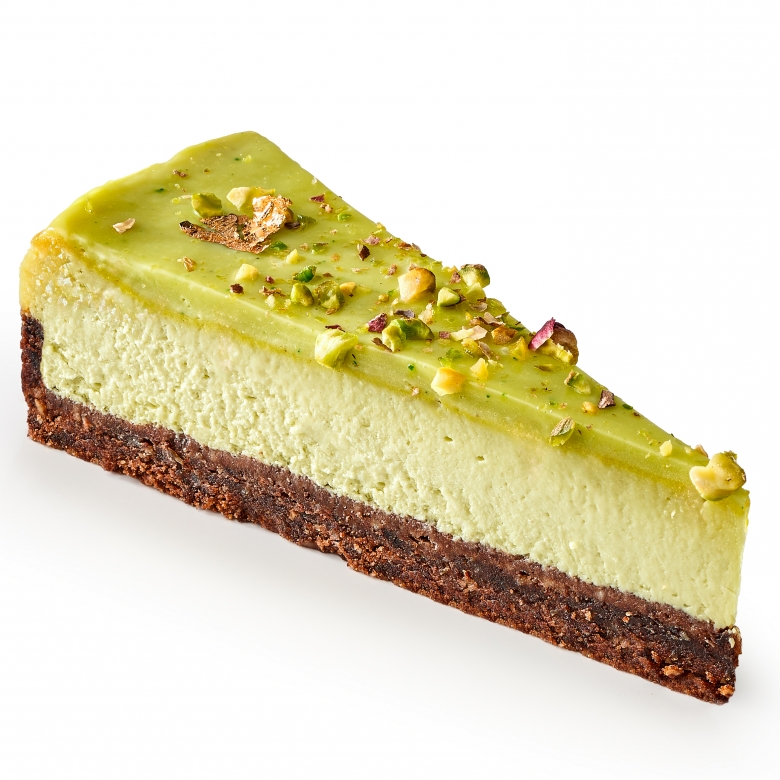 Кусочек фисташкового чизкейка